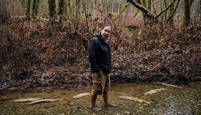 Tim Kulchyski, Cowichan Tribes member, Fisheries biologist, Koksilah River. Taylor Roades